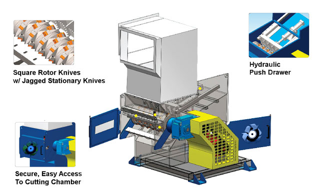 single-shaft-shredder-diagram