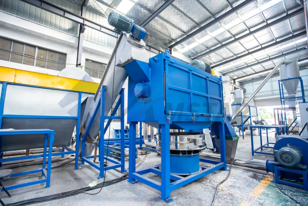 High speed friction washer installed in a PE film washing line